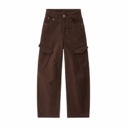 2026 High Quality Brown Women Jeans Baggy Style Jeans for Women