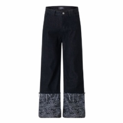 2026 High Waist Pachwork Women Jeans Straight Leg Women Jeans