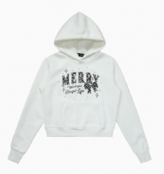 Factory Price Men's Pullover Hoodies Printed Pearls Embroidery Hoodie Customized