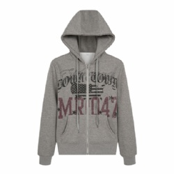 2026 Men DTG Printed Men Zip Up Hoodie High Street Men's Sweat Coat