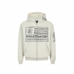 2026 Men Printed Zip Up Hoodie High Street Vibe Hoodie Customized