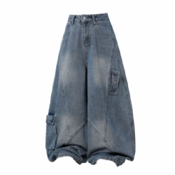 Factory Price Baggy Style Cargo Jeans Pants High Street Men Jeans