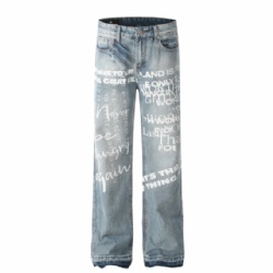2026 Printed Men's Jeans Bleached Jeans for Men Customized