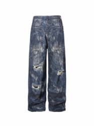2025 Ripped Beggar Jeans High Street Jeans for Men customized