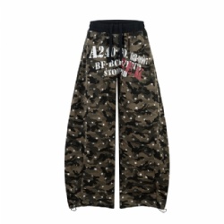 2025 Contrast Waistband Men Camo Sweat Pants Customized