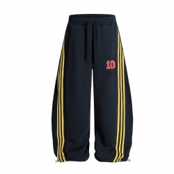 2025 High Quality Side Striped Men's Sweat Pants Baggy Style Knit Pants