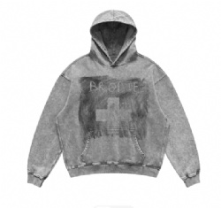 High Street Acid Washed Men's Hoodie Oversize Sweat Coats