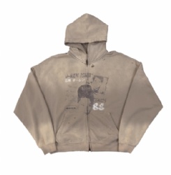 Factory Supplier Vintage Dirty Washed Men's Hoodie Customized
